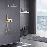 Душевая система ABBER Daheim AF8218G скрытого монтажа без излива, золото матовое-2