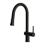 Смеситель для кухни MELAR с выдвижным изливом черный