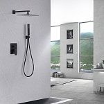 Душевая система ABBER Daheim AF8219B скрытого монтажа без излива, черная матовая-2