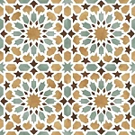 Керамогранит Nice Ker 7006 Tanger yellow 45.2х45.2 микс матовый с орнаментом