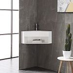 Тумба с раковиной ABBER Stein AS2653 подвесная, угловая, белая матовая-2