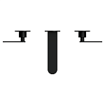 Смеситель для раковины OLIVA встраиваемый черный-6