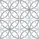 Керамогранит Nice Ker 7002 Bosham white 45.2х45.2 белый / серый / голубой матовый с орнаментом