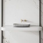 Раковина накладная ABBER Stein AS2601 белая матовая-3