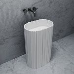 Раковина отдельностоящая ABBER Stein AS2551-H белая матовая-3