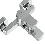 Смеситель для ванны CITY с лейкой хром-5