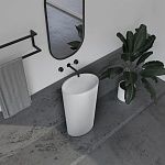 Раковина отдельностоящая ABBER Stein AS2504-H белая матовая-2