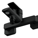 Смеситель для ванны CITY с лейкой черный-7