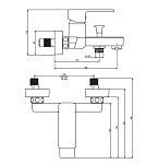 Смеситель для ванны/душа LAPARET GEO N2037902LPT-6