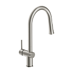 Смеситель для кухни MELAR с выдвижным изливом сатин-5