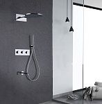 Душевая система ABBER Wasser Kreis AF8150 скрытого монтажа с изливом, термостат, хром-2