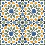 Керамогранит Nice Ker 7005 Tanger blue 45.2х45.2 микс матовый с орнаментом