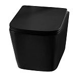 Унитаз ABBER Rechteck AC1200MB подвесной черный матовый, безободковый-11