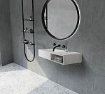 Тумба с раковиной ABBER Stein AS2649-0.8 подвесная, белая матовая-4