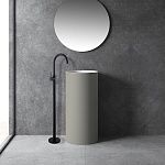 Смеситель ABBER Wasser Kreis AF8141B напольный для раковины, черный матовый-2