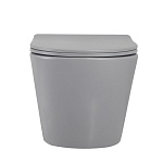 Унитаз ABBER Bequem AC1102MG подвесной серый матовый, безободковый-5