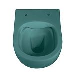 Унитаз ABBER Bequem AC1101MBG подвесной темно-зеленый матовый, безободковый-9