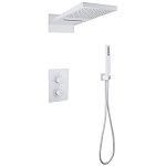 Душевая система ABBER Weiss Insel AF8052W скрытого монтажа без излива, термостат, белый