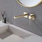 Смеситель ABBER Emotion AF8812G для раковины скрытого монтажа, золото матовое-2