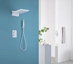 Душевая система ABBER Weiss Insel AF8052W скрытого монтажа без излива, термостат, белый-2