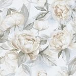 Керамогранит Elite Peonies Decor A+B Matt 60x120 (Staro Slim) - тонкий керамогранит 60х120 см, 5 мм, декор, панно, цветы, флора, листья