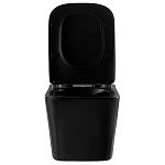 Унитаз ABBER Rechteck AC1200MB подвесной черный матовый, безободковый-10