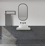 Раковина накладная ABBER Stein AS2605 белая матовая-3