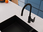 Смеситель для кухни MODUO с гибким изливом черный-13