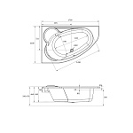 Ванна асимметричная KALIOPE 170*110 левая-8