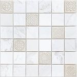 Мозаика из натурального камня Caramelle Mosaic Art Stone Art Dolomiti bianco MAT 48x48x8