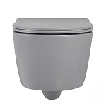 Унитаз ABBER Bequem AC1104MG подвесной серый матовый, безободковый-6