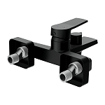 Смеситель для ванны CITY с лейкой черный-3