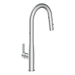 Смеситель для кухни OLIVA с выдвижным изливом хром-6