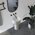 Раковина отдельностоящая ABBER Stein AS2508 белая матовая-3