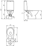Унитаз-компакт JUST 031 3/6 TPL-7